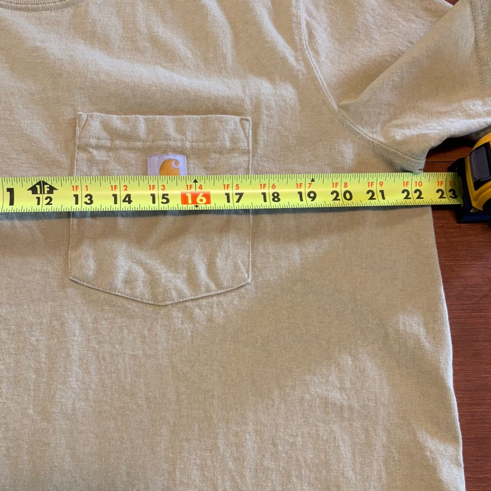 Carhartt loose fit sage green pocket tee, large - Picture 8 of 9